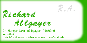 richard allgayer business card